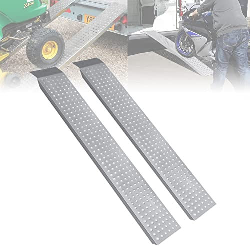 ACXIN 2 rampe di carico max 400 kg, in acciaio zincato, antiscivolo, per moto, ATV, quad, auto, 135 x 23 x 4,5 cm