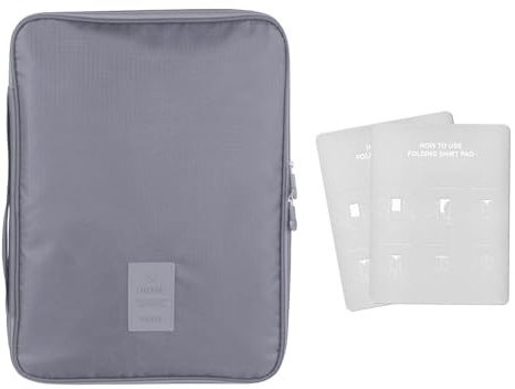 AffeGifts Shirt Carrier for Travel, Portable Shirt Travel Bag Anti Wrinkle Shirt Tie Organizer for Business (Grey)