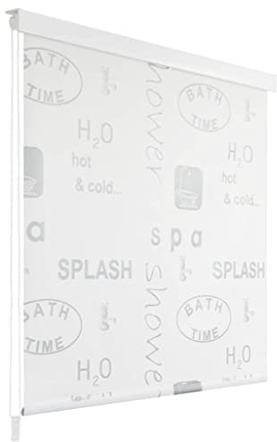 TANZEM Shower Roller Blind 80x240 cm,Waterproof Wet Room Bathroom Heavy Duty Shower Curtain, Anti Mould Mildew Resistant, Washable and Easy Dry