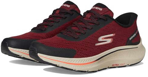 Skechers Chaussures à enfiler mains libres Go Run Consistent 2.0 pour homme - Worldview Sneaker, rouge/noir, 10