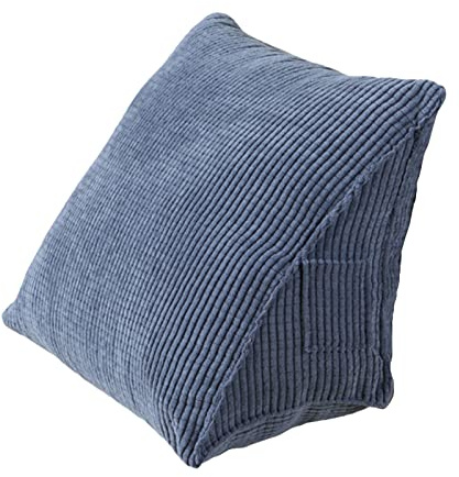 Snnozy Triangle Pillow Comfortable Reading Pillow With Zip Pocket Triangle Wedge Bolster Small Back Support Pillow Cushie Pillows for Office Home Bed Sofa