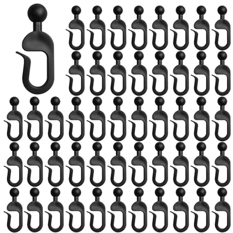 Ganchos de Gazebo – 50 piezas de ganchos para red | Anillos resistentes para uso interior/exterior, balcón o pérgola jardín