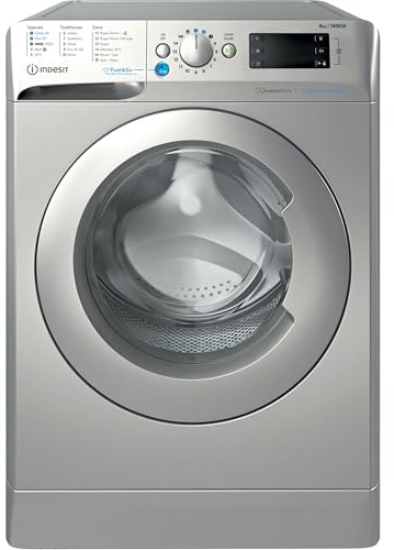 Indesit Push&Go BWE 81496X SV UK 8kg Washing Machine with 1400 rpm - Silver - A Rated