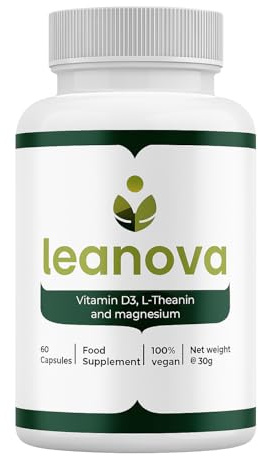 Leanova Garcinia Cambogia Complex – 60 Vegan Capsules | Green Coffee Bean Extract, L-Theanine, Vitamin D3 & Magnesium | Natural Energy, Focus & Metabolism Support – UK Made Supplement