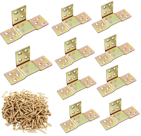 Soporte central para cama, 10 juegos de ángulos de cama para colgar, para cargas pesadas, herrajes de cama para barandillas de cama, herrajes de cama para vigas centrales, somieres, proyecto de marco