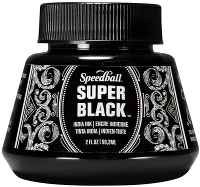 Speedball Super Black India Ink, 2 Ounce (59.1ml)