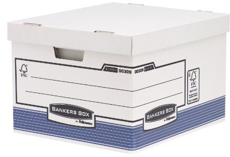 Bankers Box System - Contenedor de archivos automático, folio, azul