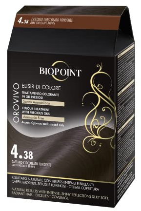 Biopoint Orovivo - Elisir di Colore, Set Tinta Capelli in Olio Senza Ammoniaca, Azione Nutriente e Illuminante, Dona un Colore Intenso e Brillante, 142 ml