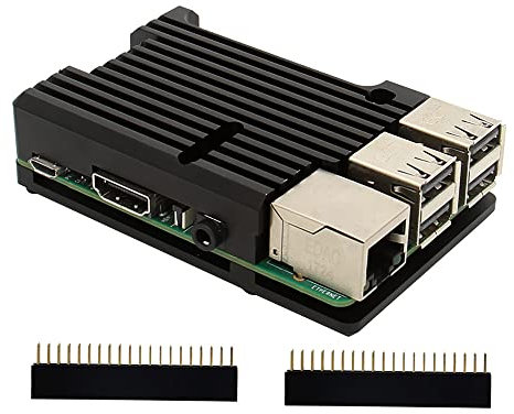 Raspberry Pi 3 B+ Aluminiumgehäuse mit Gehäuse Wärmeableitung, Metallgehäuse/Gehäuse mit Kühlkörper-Säule für Raspberry Pi 3 Modell B Plus / 3B