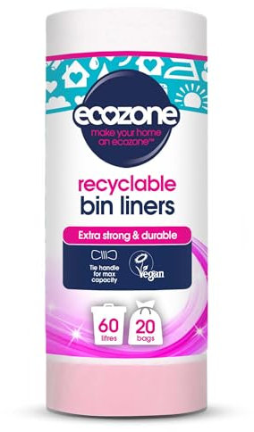 Ecozone Biodegradable Bin Liners, Pack of 20, BB60L