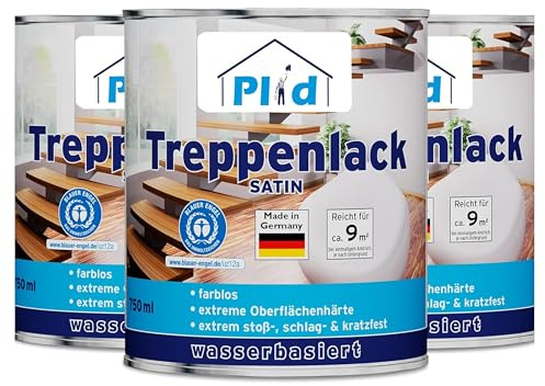 PLID® Trappklarlack Satin 2,5L – vattenbaserad, halksäker & slitstark lack för trägolv & trappor