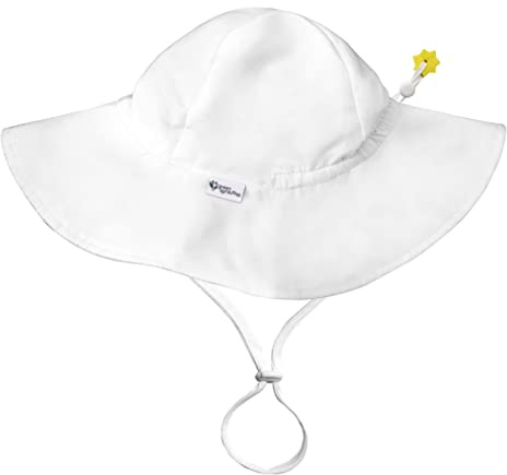 I Play. Baby Girls UPF 50+ Eco Brim Hat, White, 12 Months US