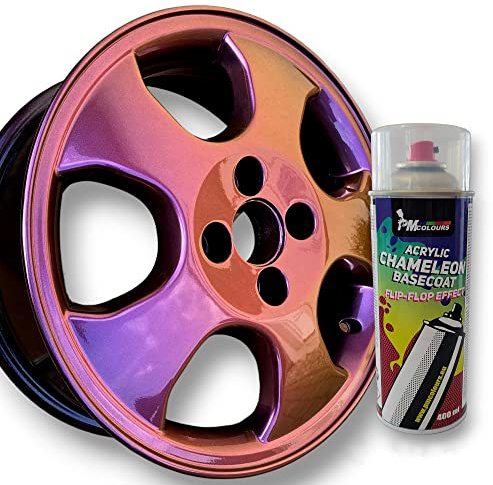 PMcolours Flip Flop Lack mit Multi Color Chamäleon-Effekt BURGUNDY, Sprühdose 400 ml, BCB-Basecoat (burgunderrot-gold)