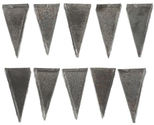 Uonlytech 20 piezas de cuña triangular de acero al carbono, accesorios de instalación, cuña de fijación de hacha, cuña resistente, cuña de metal, suministros de cuña para exteriores, hacha ondulada,