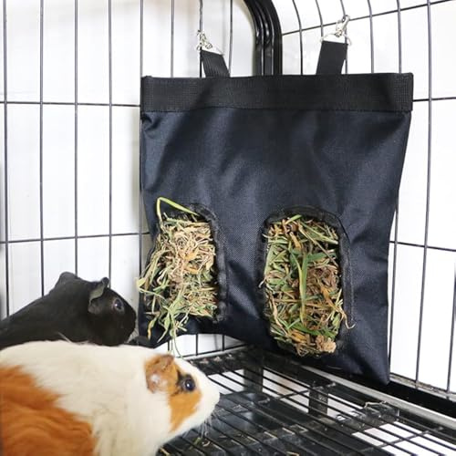 Bolsa Alimentación Animales Pequeños, Alimentador de Conejo y Chinchilla, Contenedor de Heno para Cobayas y Mascotas