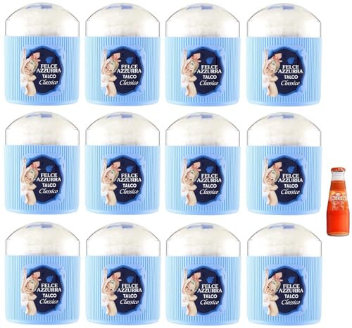 12x PAGLIERI Felce Azzurra Talco Classico Polvere per il corpo con piumino, 250g + 1x Gingerino Recoaro Aperitivo Italiano 10cl IN OMAGGIO
