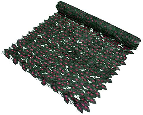 Panneau de treillis de jardin à feuilles artificielles – 1,5 x 3 m vert pour extérieur, intérieur, balcon, clôture de jardin, treillis durable et élégant pour la maison