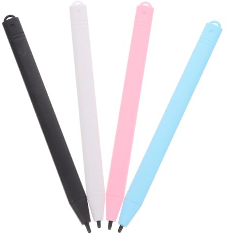 Set di 4 Penne per Tavoletta Lcd, Scrittura Precisa, per Bambini | Plastica Leggera, Impugnatura Comoda, Compatibilità, per Disegno e Scrittura su Lavagna Elettronica