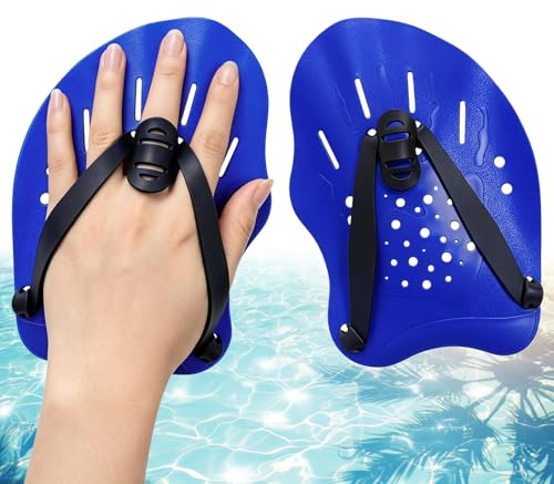 Paletas Mano Para Natación, Guantes Palmeados Piscina, Guantes Palmeados Piscina, Pala Natación Entrenamiento Fuerza​, Accesorios Para Adultos y Niños