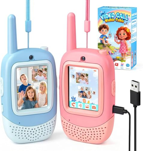 Video Walkie Talkies for Kids, 2 Pack with Camera and Real-Time Calls