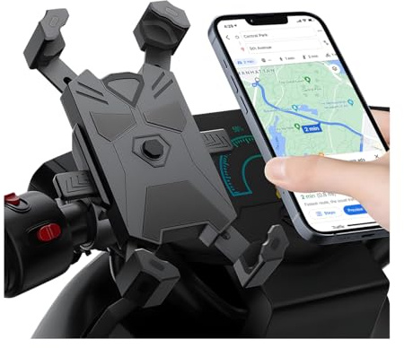 JNNJ Support De Téléphone pour Moto, Universel Porte Vélo du Guidon avec 360° Rotation, Porte Téléphone Moto, Scooter, Guidon Et Rétroviseur, Accessoire Moto Smartphone Autres Appareils(Noir)