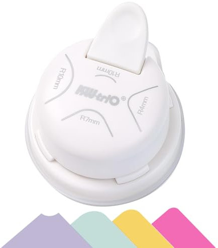 Corner Rounder Punch, Kaluofan 2024 Upgraded 4 in 1 Corner Cutter Punch (Inside Rounded Corner+R4mm+R7mm+R10mm), Paper Corner Rounder, Punches for Crafts, DIY Project, Photo, Card, Scrapbooking Making