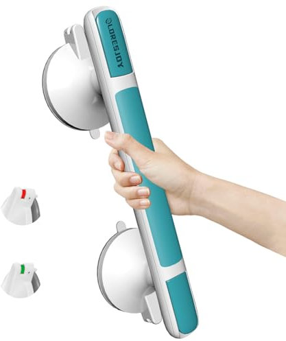 LORESJOY Ventouse de Poignée Douche, Poignée Ventouse pour Salle de Bain, Poignée Baignoire de Sécurité, Barre d'Appui Salle de Bain, Barres d'appui de Douche pour Seniors