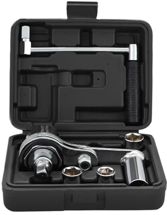 Nhujevkom Clé Multiplicateur de Couple Robuste - Clé à Écrous de Roue,Enlève-Écrous Roue Kit Changement Pneu avec Douilles pour Camionnette Poids Lourd Garage Réparation Auto Maintenance