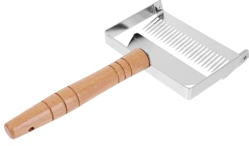 IWOWHERO Edelstahl Honigschaber mit Gezackter Kante Leichter Handlicher Bienenstock Schaber für Effektives Entdeckeln Ergonomischer Griff für Sicheren Halt Praktisches Imkerwerkzeug für