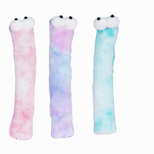 Cat Toys Pillows 3 Pack, Soft and Durable Catnip Toys for Indoor Cats, Interactive Kitten Exercise and Play Toys, Plush Cat Nip Kicker Toys Kitty Chew Toy for Teeth Cleaning, Pastel Set