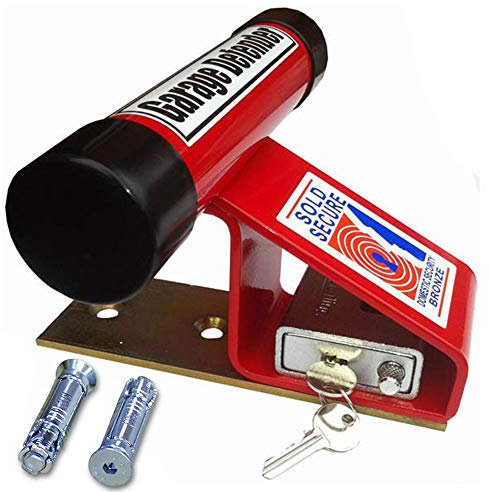 Garage Door Security with the British Made Garage Defender & Padlock Sold Secure Protect Your Assets Red Powder Coated Finish …