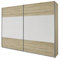 Rauch Möbel Quadra Kleiderschrank, Schwebetürenschrank, 2-türig, inkl. Zubehörpaket Basic 6 Einlegeböden 3 Kleiderstangen, Farbe Eiche Sonoma/Alpinweiß, BxHxT 270x229x62cm