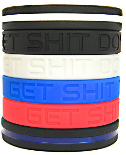 Solza Motivationsarmbänder aus Silikon | Silikonarmband+Dünnes Gummi Armband Blau+Dünnes Streifenband Weiß | Farbige Unisex Colored Armbänder, 20 cm |Hypoallergen,BPA-Frei