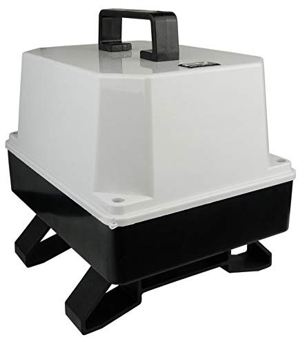 Doktorvolt Stromverteiler BAU Leergehäuse mit Zubehör, Schaltanlagen-Gehäuse für 230V, 16A und 32A-Steckdosen, inklusive LZ-Klemmenleiste, Griff und Untersetzer, 254 x 195 x 160 mm, Höhe 270 mm