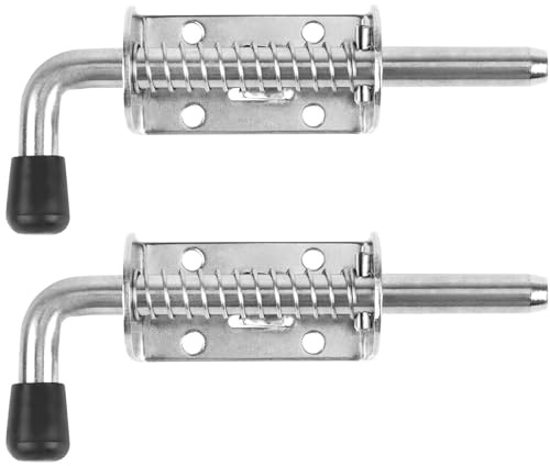 BANCHELLE Spring Loaded Latch Pin Shed Latch 304 Stainless Steel for Door Gate Van Container 2 PCS, 128 mm