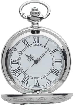 Cerioll Retro Quarz Taschenuhr Mit Kette, Taschenuhr Herren, Unisex Taschenuhr, Vintage Römische Ziffern Skala Quarz Taschenuhr, Klassische Herren-Taschenuhr, Retro Taschenuhr Herren Mit Kette