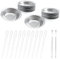 20 Pièces Bacs Peinture Lot, Bols à Peinture Réutilisables et Facilement Lavables, avec 2 Agitateurs Peinture et 10 Pipettes, pour Peinture L'aérographe, Bricolage, Peinture Modèles (Argent)