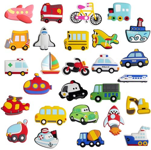 27 Imanes Niños de Vehículos Imanes Nevera Niños Imanes para Refrigerador de Vehículos de Dibujos Animados para Refrigeradores Oficinas Apartamentos Gabinetes Pizarras Blancas etc