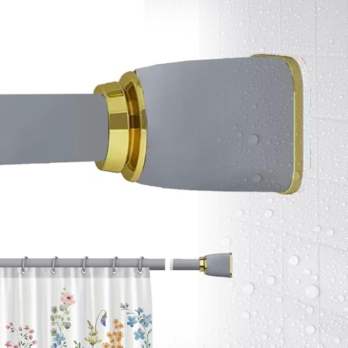 Bastoni per tende regolabili senza fori, 80-125 cm, asta di tensione in acciaio inossidabile per divisori e armadi, facile installazione, design versatile grigio, perfetto per qualsiasi spazio