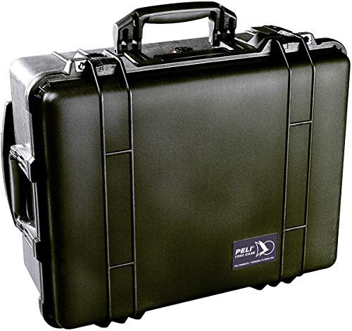 PELI 1560 Watertight Protector Case with Laptop Sleeve and Pouches, IP67 Rated, 75L Capacity, Made in Germany, Black