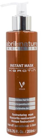 abril et nature - Maschera Capillare alla Cheratina Ultra Veloce - Nutre, Rinforza e Rigenera la Fibra Capillare - Ripara Capelli Danneggiati e Fragili - Aspetto Liscio e Brillante