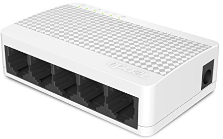 Tenda 5-Port Fast Ethernet Switch Unmanaged - Network Switches (Unmanaged Network Switch), bianco