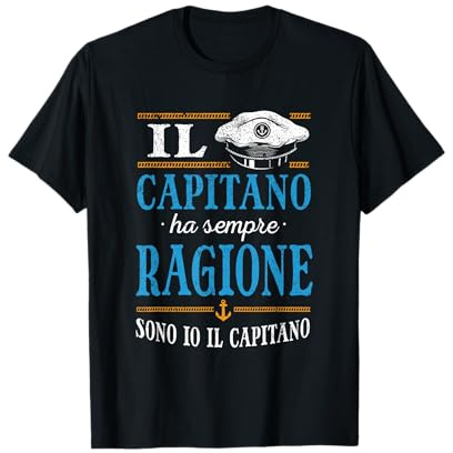Capitani Navi Uomini Motoscafo Regali Barca Capitano Maglietta