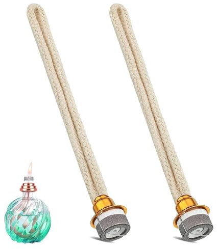 Mèche de Rechange pour Lampe d'Aromathérapie 18mm - Brûleur Catalytique Durable et Sûr pour Diffuseur d'Huile de Parfum - Maison Bureau (Doré)