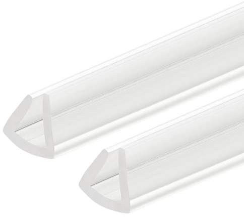 QUARKZMAN 2 stycken U-kanals-kantskydd, 10 cm längd gummiskyddslist kantskydd passar för 3–4 mm kanter, (5/16 tum B x 9/32 tum H) transparent