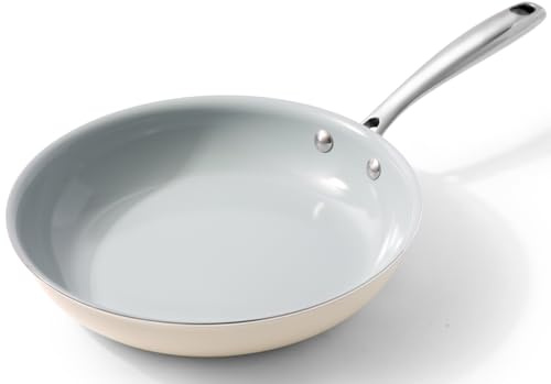 Cookersway Nonstick Frying Pans Ceramic Skillet: 8Inches Non Stick Egg Fry Pan - PFOA PTFE PFAS Free