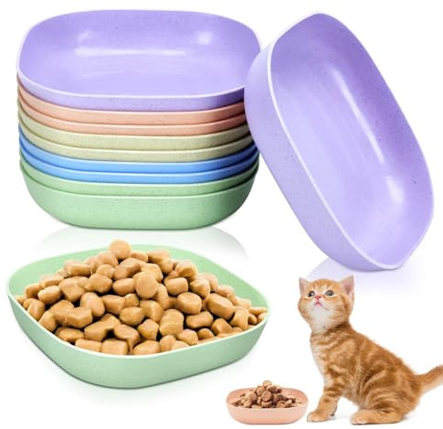 TKOnline 10 Pcs Cat Food Bowl Whisker Friendly ï»ż