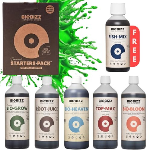 Biobizz Dünger Set | Pflanzendünger Starterset GrowSet Indoor | Naturdünger | Flüssiger + Calmag