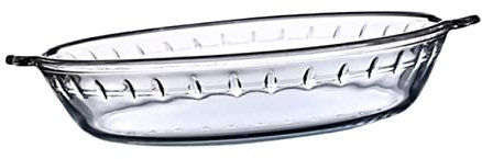 Alipis Glass Baking Tray and Microwave Food Serving Dish 7-inch Heat-Resistant Glass Tableware for Home Kitchen and Housewarming