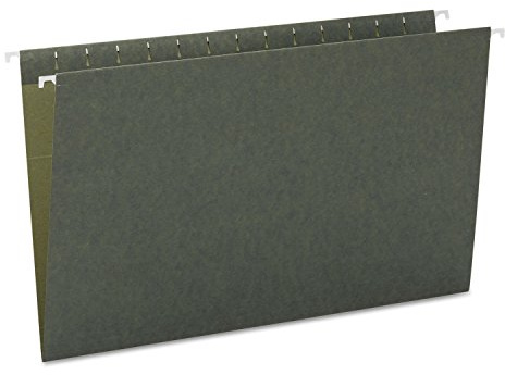 Smead Hanging File Folder, No Tabs, Legal Size, Standard Green, 25 per Box (64110)